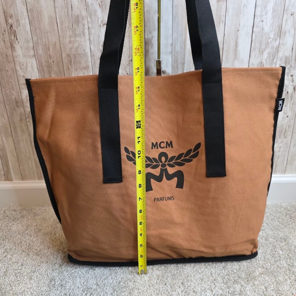 MCM Brown & Black Canvas Tote Bag - Picture 5 of 10